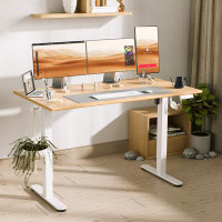 Latitude Run® Sewanee 55'' W Height Adjustable Rectangle Standing Desk