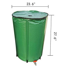 50 Gallon Portable Rain Barrel Water Collector Foldable Collapsible Tank 032378