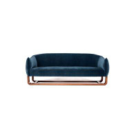 Marie Burgos Design Milo 79" Velvet Round Arm Sofa