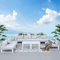 Hokku Designs Qui 9 Piece Complete Patio Set with Cushions