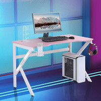 Gaming Desk 47.25" x 23.5" x 28.75" Pink