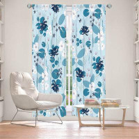 East Urban Home Lined Window Curtains 2-panel Set for Window Size by Metka Hiti - Pond