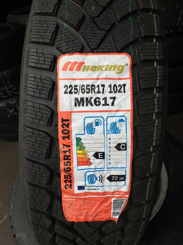 17 INCH FOR MAZDA TOYOTA NISSAN WINTER PACKAGE ON BRAND NEW STICKER TIRES MILEKING WINTER MK617 225/65R17 USED RIMS in Tires & Rims in Ontario - Image 2