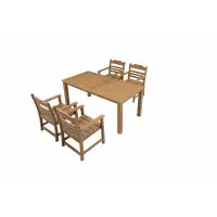 Wildon Home® MM 5-Piece Dining Table Set With 4 Chairs-200