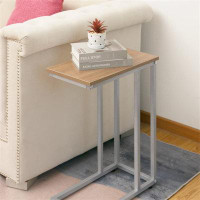 Latitude Run® Coral Flower C-Side Table, Sofa End Table, Light Walnut