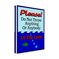 Trinx «Veuillez ne pas jeter dans le lac» par Mark Frost - impression sur toile tendue