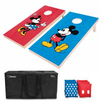 GoSports Disney Mickey & Minnie Regulation Size Cornhole Set By Gosports | Includes 8 Bean Bags And Portable Carrying Ca
