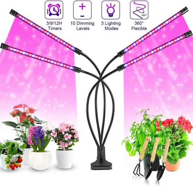 NEW 4 HEAD LED HYDROPONIC GROW LIGHT in Outdoor Lighting in Alberta - Image 4