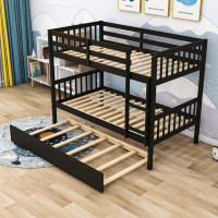 Harriet Bee Harshavardhan Twin Over Twin Standard Bunk Bed with Twin Size Trundle by Harriet Bee