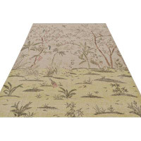Rug & Kilim Rug & Kilim’S Contemporary Distressed Pictorial Rug, With Botanical Depictions