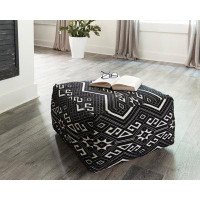 Foundry Select Torean Accent Stool Black and White