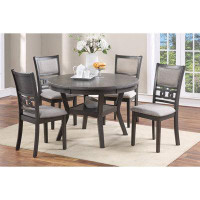 Red Barrel Studio Contemporary Dining 5Pc Set, Round Table With 4X Side Chairs