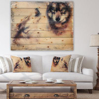 East Urban Home 'Howling Wolf' Painting