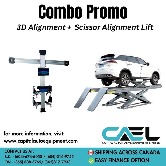 Brand New 3D alignment machine + Scissor alignment car lift / car hoist 12000 lbs garage shop mechanic equipment combo in Heavy Equipment Parts & Accessories