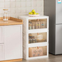 Rebrilliant 24Qt Organization and Storage Stackable Storage Bins With Lids Collapsible Plastic Closet