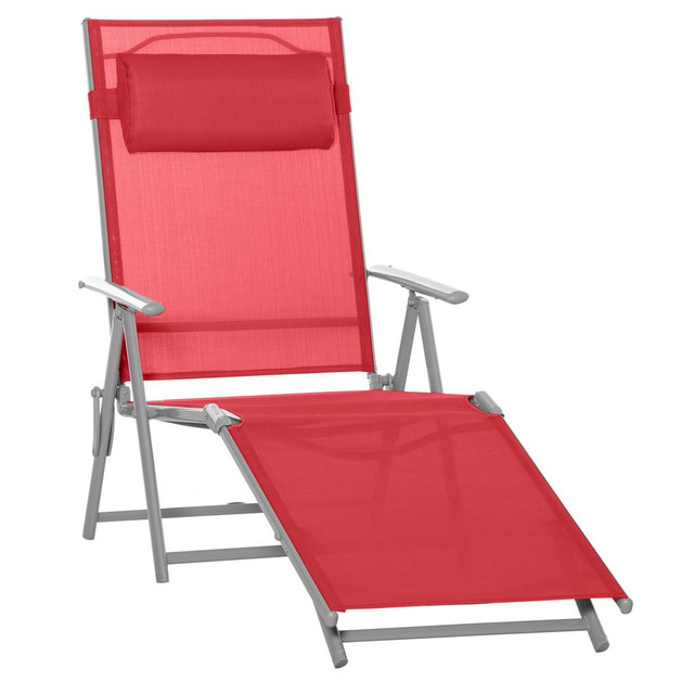 Lounge Chair 59" L x 25" W x 39.5" H Red in Patio & Garden Furniture - Image 2