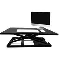 Inbox Zero Standing Desk Converter Adjustable Height Table Black