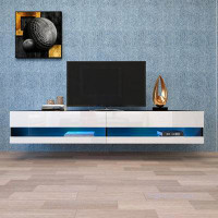 My Lux Decor 3 Colours TV Stand LED TV Cabinet 180CM Wall Mounted Floating TV Stand With 20 Colour Leds&Large Storage Sp
