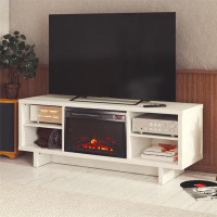 Latitude Run® Mycoff Liam TV Stand with Electric Fireplace for TVs up to 65", Faux Plaster
