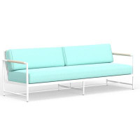 Sunset West Sabbia 87" Wide Outdoor Patio Sofa with Cushions