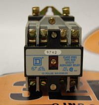 Square D- 8501XUD040 (Utility Auxiliary Relay, 125V) - Surplus