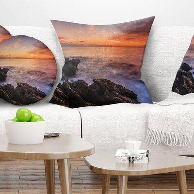East Urban Home Beach Sunrise over the Coast of Sicily Pillow in Bedding