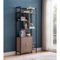 17 Stories Bookcase With A Storage Cabinet