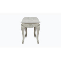 One Allium Way Bernadine Traditional Style End Table Made With Wood In Silver