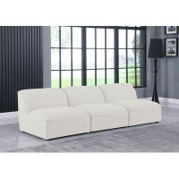 Hokku Designs Briara Cream Durable Linen Modular Sofa