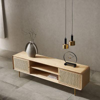 LORENZO Nordic TV cabinet simple rattan cabinet Modern simple bedroom living room locker