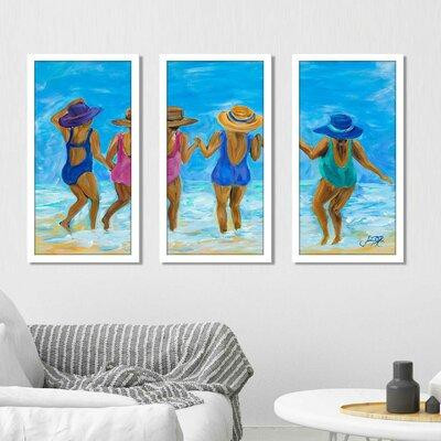 Highland Dunes Ladies on the Beach I by Julie DeRice - Picture Frame Multi-Piece Image Print in Home Décor & Accents