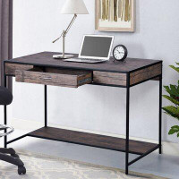 The Twillery Co. Hulda 43.3" Wide Writing Desk with Drawer