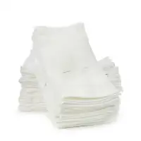 Latitude Run® BC Latitude Run® Eco Cotton Washcloths - Cam Border - White - Set of 60
