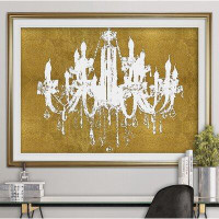 House of Hampton Golden Champagne Diamond Chandelier - Picture Frame Print
