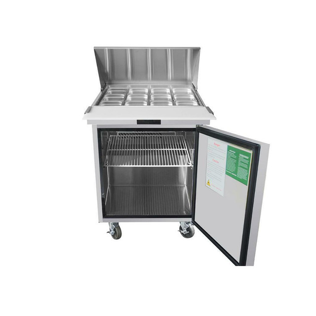 Atosa MSF8305GR 27 Inch Mega Top Refrigerated Sandwich / Salad Prep Table Stainless steel exterior &amp; interior in Other Business & Industrial in Ontario - Image 2