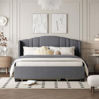 wtressa Upholstered Platform Bed With One Twin Trundle And 2 Drawers