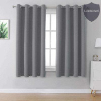 menggutong Blackout Curtains For Bedroom 54 Inches Long Short Room Darkening Window Drapes Thermal Insulated Curtain Pan