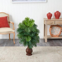 Alcott Hill 45" Artificial Palm Floor Plant in Urn