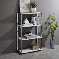 Latitude Run® Modern 4-Tier Water Resistant Bookshelf - Stylish Storage Solution For Any Room
