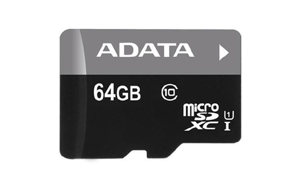 64GB ADATA Premier microSDXC Card with Adapter - UHS-I - Class-10 - AUSDX64GUICL10-RA1 dans Cartes-mémoires et clés USB  à Grand Montréal - Image 2