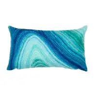 Ivy Bronx Ivy Bronx Coolranny Ripples Indoor/Outdoor Pillow Gulf