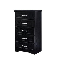 Winston Porter Modern 5 Tier Bedroom Chest Of Drawers, Dresser With Drawers, Clothes Organizer -Metal Pulls For Living R