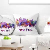 East Urban Home Cityscape New York Skyline Pillow