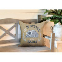 ULLI HOME Hickory Country Farm Indoor/Outdoor Pillow