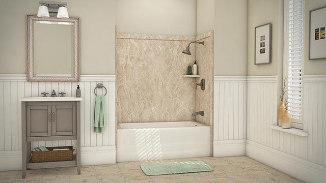 Alaskan Ivory Shower Wall Surround 5mm - 6 Kit Sizes available ( 35 Colors and Styles Available ) **Includes Delivery in Plumbing, Sinks, Toilets & Showers - Image 4