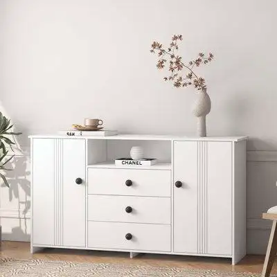 Ebern Designs 59.05'' Sideboard Buffet Cabinet with Adjustable Shelves