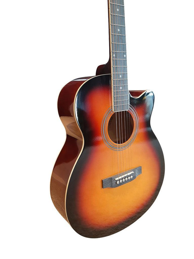 Acoustic Guitar for beginners, Students 40 inch Full Size Sunburst SPS379 in Guitars - Image 3