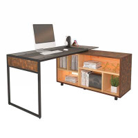 Latitude Run® L-Shape Corner Desk With Multiple Storage