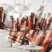 Made in Canada - East Urban Home Cityscape City Skyline Lumbar Pillow