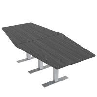 Skutchi Designs, Inc. 6'X3' Hexagon Shaped Conference Table With T Bases